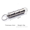 Titanium Mini Pill Suport com chaveiro ou colar